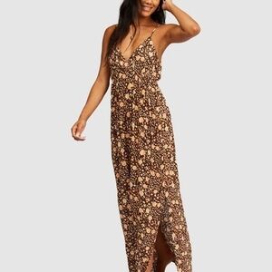 Billabong Black and Cream Floral Maxi Dress